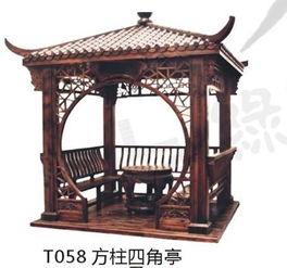 方柱四角亭 古韻新作的木制建筑典范
